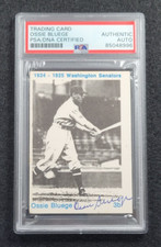 OSSIE BLUEGE Signed TCMA Baseball Card-WASHINGTON SENATORS-PSA