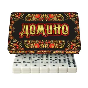 Dominospiel 28 Dominosteine Domino Spiel in der Box 19 X 11,5 cm Игра Домино - Bild 1 von 1