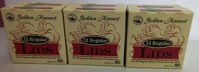 Tapas de enlatado regulares Golden Harvest. 5 paquetes de 12. 2 juegos. 30,00 por juego. Foto 1 de 4