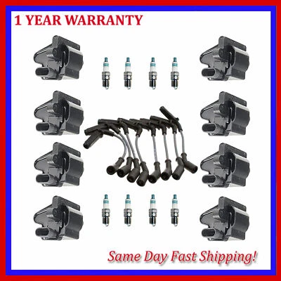For Chevy GMC Cadillac UF271 Ignition Coil & 89018056 Wire & 5325 Spark Plug Set - Image 1 of 4