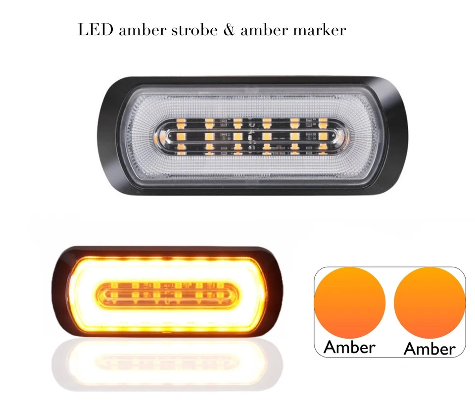 Halo Ring Dual LED Strobe / Marker Light 12V 24V Truck LightBar - Image 1 of 1