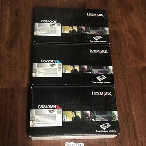 3 Toner originali Lexmark C5240MH C5240kH per C524, C534, C5220CS✅ - Foto 1 di 4