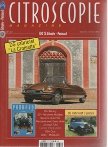 CITROSCOPIE 37 CITROEN DS CABRIOLET CHAPRON LA CROISETTE B2 CABRIOLET 3 PLACES - Imagen 1 de 2