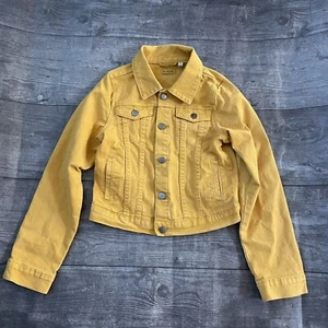 Girl’s Kidpik Mustard Yellow Jean Jacket XL 14 Denim - Picture 1 of 4