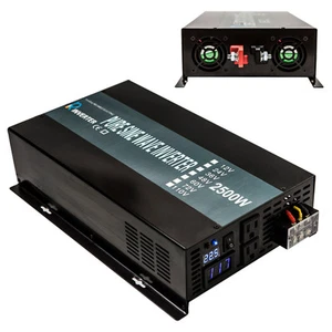 2500W Pure Sine Wave Inverter 24V DC to 120V AC Power System Off Grid Car Solar - Picture 1 of 12