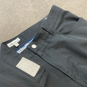 Peter Millar Pants Mens 36x29 Hemmed Black Performance Golf Stretch Chino Casual - Picture 1 of 14