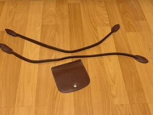 Longchamp Le Pliage Ersatz Leder Medium Beuteltasche Tasche 8" Griffe Riemen & Klappe - Bild 1 von 18
