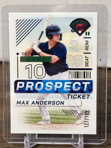 2024 Panini Prospect MAX ANDERSON Tigers BIGLIETTO PROSPETTO BLU /199 - Foto 1 di 2