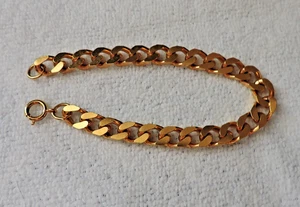 Herren Kubanische Kette Armband 8,5" (18k Goldfarbene Farbe) Modeschmuck - Bild 1 von 7