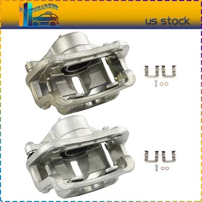 Front Pair w/ Bracket For 2007 2008 2009 10 11 2012 Kia Rondo Brake Calipers Foto 1 de 4