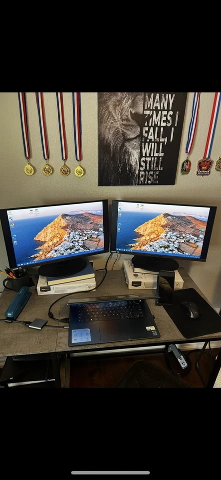 Monitors- Dual LED Ultra Slim Full HD 1080p 75HZ HDMI VGA/ - Image 1 of 4