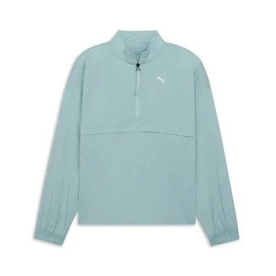 Chaqueta PUMA Fuerte Tejida Cuarto Cremallera Mujer Verde Informal Ropa Exterior Deportiva 5266 Foto 1 de 2