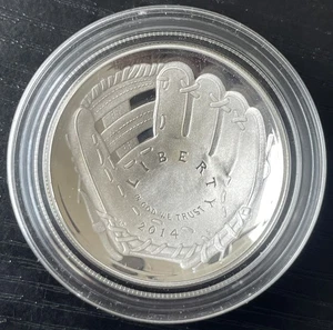 A 2014 P Baseball Hall of Fame Uncirculated Silver Dollar HOF Coin No Box or COA - Picture 1 of 2