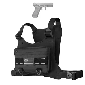 Sports Chest Bag for Men -Tactical Backpack Anti Theft Chest Pack Breathable ... - Picture 1 of 7