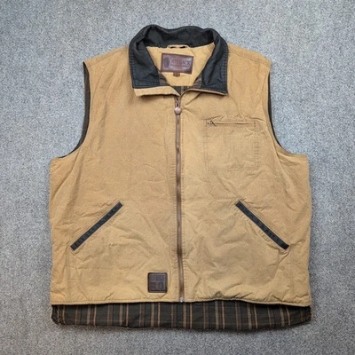 Vintage Outback Trading Co Sawbuck Oilskin Canvas Vest Men’s XXL - Image 1 of 4
