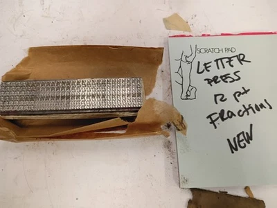 Vintage Linotype Letterpress Type 12 Point Mathematical Fractions New - Image 1 of 4