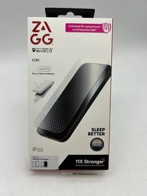 ZAGG - XTR5 Blue Light Glass Screen Protector for Apple iPhone 17 Pro Max- Clear - Image 1 of 2