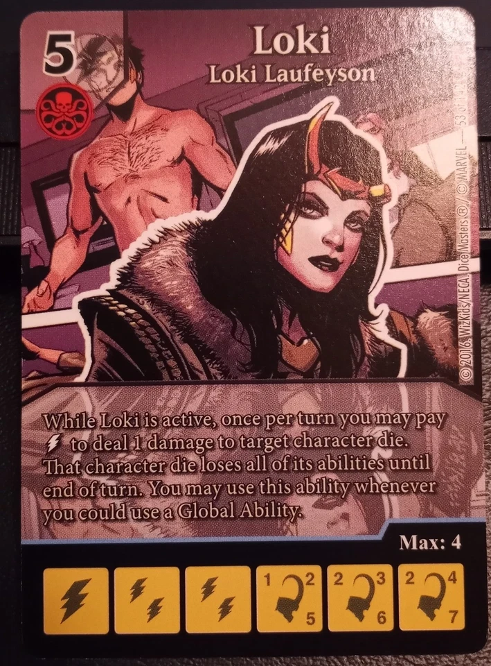 Dice Masters - Локи - Локи Лофейсон - призовая карта альт-арта RDW - Изображение 1 из 1