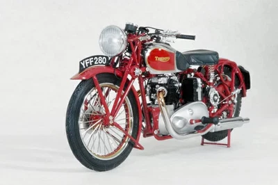 MINICHAMPS 1/12 Triumph 5T Speed Twin 1939 rojo modelo diecast - Imagen 1 de 3