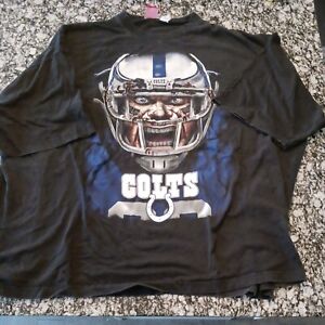 Indianapolis Colts NFL Black Blue w/ Player Graphic Shirt  Adult 5xt