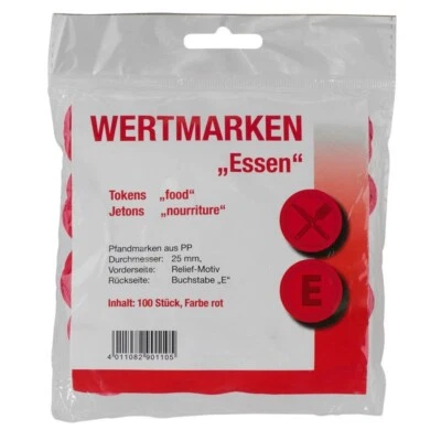 Wolf & Appenzeller 9012 Wertmarken Chips Essen 100er rot