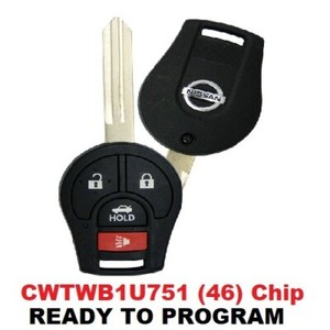 NEW Remote Key For NISSAN 2003-2019 4 Button CWTWB1U751 (46) Chip Top Quality - Foto 9