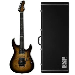 ESP E-II SN-II Nebula Black Burst Burled Maple Electric Guitar + Case B-Stock - Picture 1 of 12
