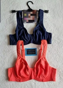 NEW EX M*S 2 PACK UNDERWIRED HIGH IMPACT SPORTS BRAS SIZE 36B in BRIGHT CORAL - Picture 1 of 7