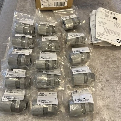 Lot Of 15 HUBBELL SHC1035CR 3/4" NPT Nylon Cord Connector Fittings Wet Location Foto 1 de 4