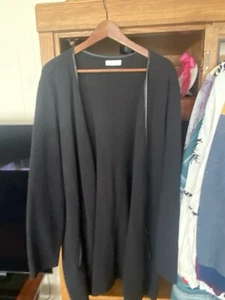 charter club size 3x cotton black overcoat sweater - Picture 1 of 5