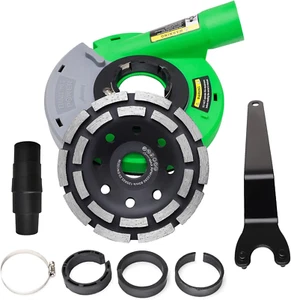 Cuffia Aspirazione Smerigliatrici Angolare 115/125 Mm + Mola Diamantata 125 Mm X - Foto 1 di 12