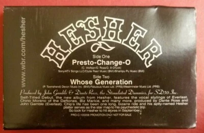 HESHER - PROMO - Cassette Single - PRESTO-CHANG-O / WHOSE GENERATION - 2000 - Image 1 of 4
