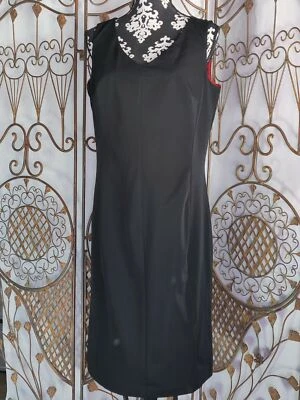 Isaac Mizrahi For Target Womens V-Neck Sheath Dress Sleeveless Black Size 14 - Image 1 of 4