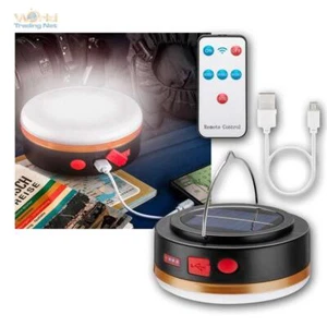 LED-Solar-Campinglampe mit Fernbedienung & PowerBank, Laterne Zelt-Leuchte-Lampe - Bild 1 von 6