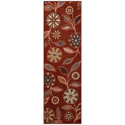 Maples Rugs Reggie Floral Runner Rug - Made in USA - Washable, Non Slip Mats ... - Image 1 of 4