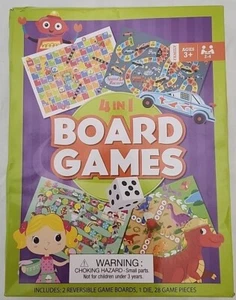 Game 4 in 1 board set Green- Bolts & Belts, Speed Racers, Dino Land, Sweet Trea - Picture 1 of 6