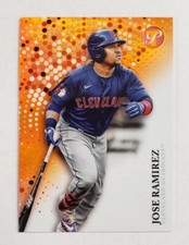 2022 Topps Pristine Orange Refractor Card Jose Ramirez #ed 4 / 25