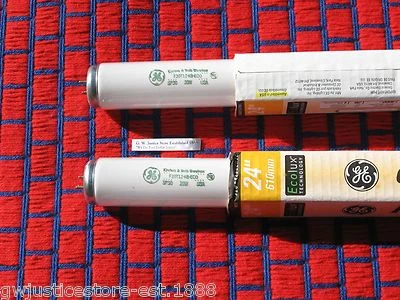 BOXof2 new GE KITCHEN & BATH 24" FLUORESCENT light bulb 21325 ECOLUX 20w F20T12  - Image 1 of 2