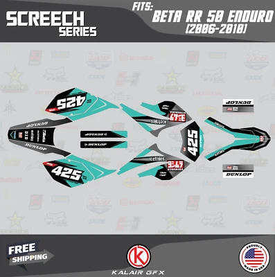 Kit de gráficos para Beta RR 50 (2006-2010) Screech - TEAL Foto 1 de 4