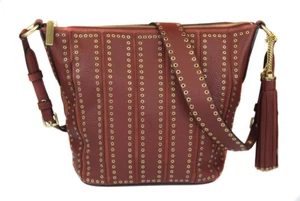 Michael Kors Damen Brick rot Brooklyn Tülle Leder Futtertasche Geldbörse Ret $ 558 - Bild 1 von 7