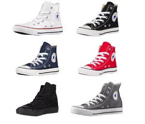 ZAPATOS DE LONA CONVERSE CHUCK TAYLOR ALL STAR HI TOP JÓVENES/NIÑOS ZAPATILLAS - Imagen 1 de 6