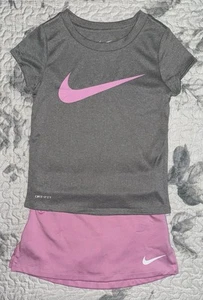 Toddler Girls Nike Pink & Gray Skort Set Sz/ 4T - Picture 1 of 5