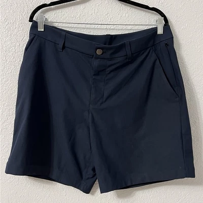 Pantalones Cortos de Golf Lululemon Para Hombre ABC Warpstreme 7" Chinos Informales Azul Marino Talla 34 Foto 1 de 4