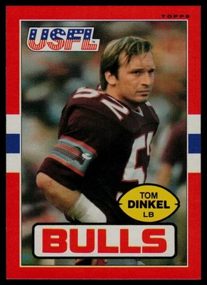 1985 Topps USFL #50 Tom Dinkel Jacksonville Bulls - Image 1 of 2