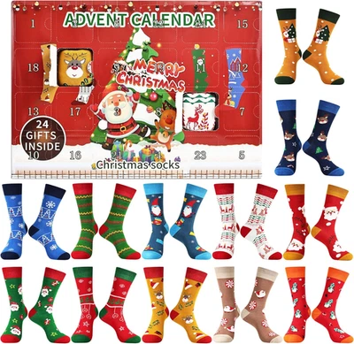 Jeasona Adventskalender 2025 Frauen/Männer Adventskalender Socken Damen/Herren - Bild 1 von 4