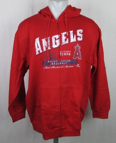 Los Angeles Angels MLB Men's Distressed Hooded Sweatshirt Cover