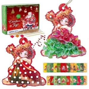Cloth Christmas Poke Art Toys Pearl Cotton Fabric Art Frenzy Kids - Free UK P&P - Picture 1 of 5