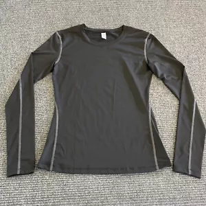 Compression Top Womens S Black Long Sleeve Stretch Active - Picture 1 of 8