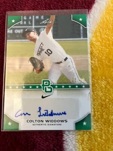 2015 Leaf Perfect Game Green Colton Widdows autograph 05/10 - Picture 1 of 1