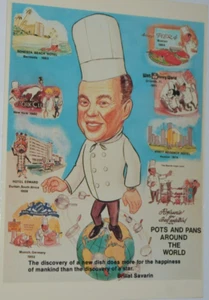 VINTAGE, CHEF POSTCARD "POTS and PANS AROUND The WORLD - Beef," Brand New - Picture 1 of 3